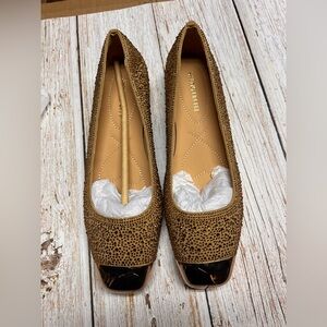 Elegant Brown Rhinestone Flats